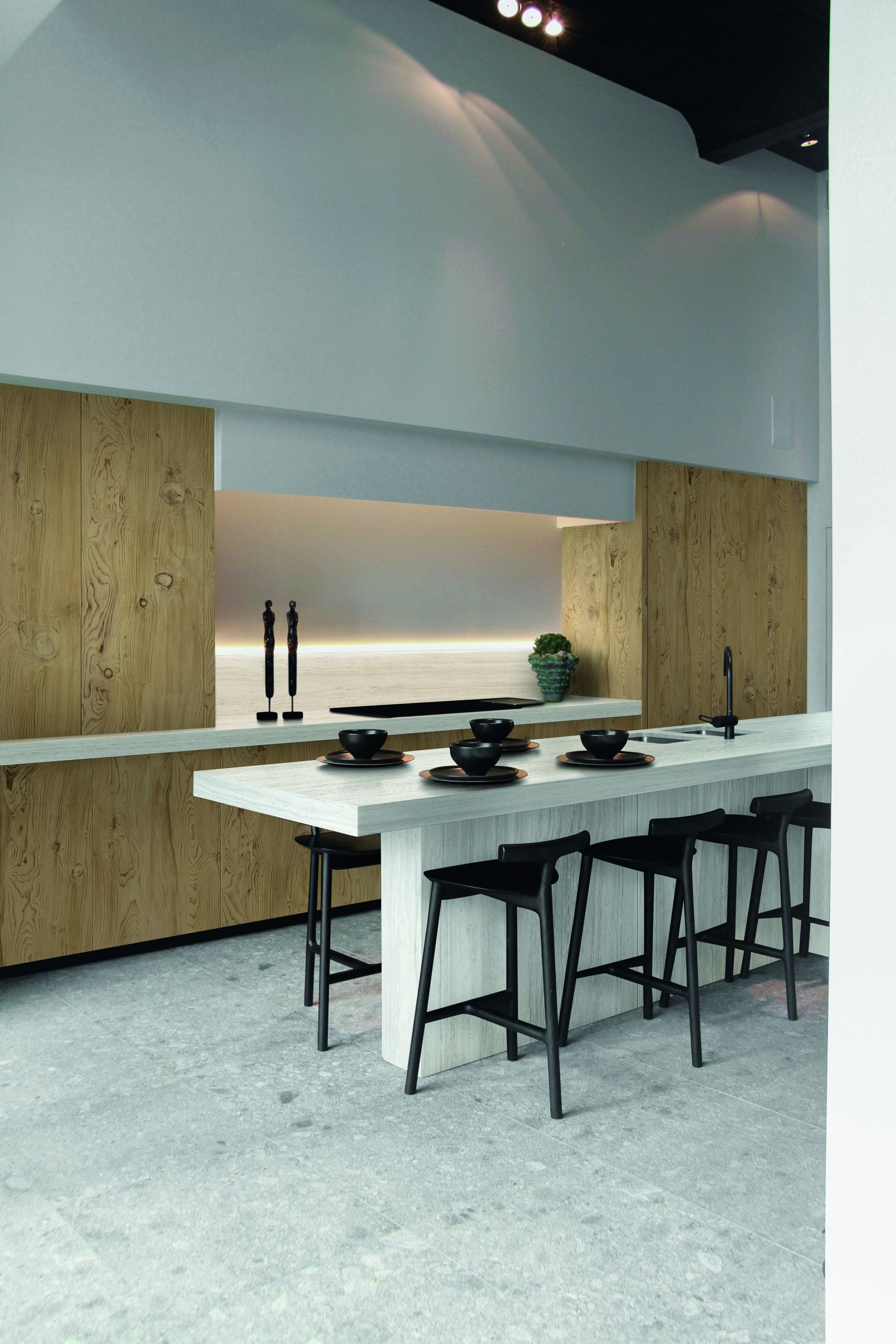 Unsere modernen Küchen | stylish & individuell Moderne Küchenzeile mit Insel au innovativen Materialien